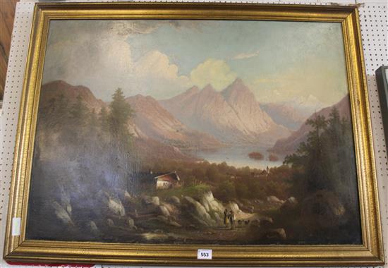 Smetak (Italian, 19th century), Swiss landscape(-)